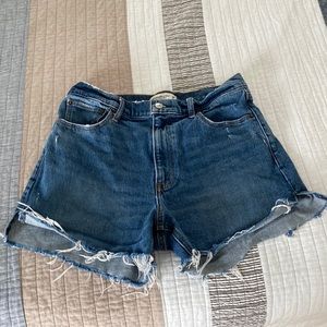 A&F high rise 4 inch mom shorts